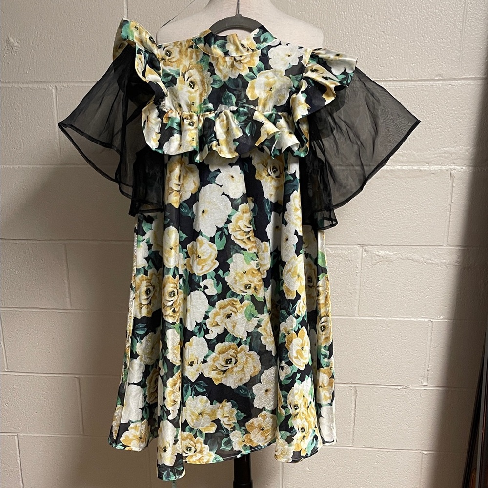 Sister Jane Black and Yellow Floral Dress